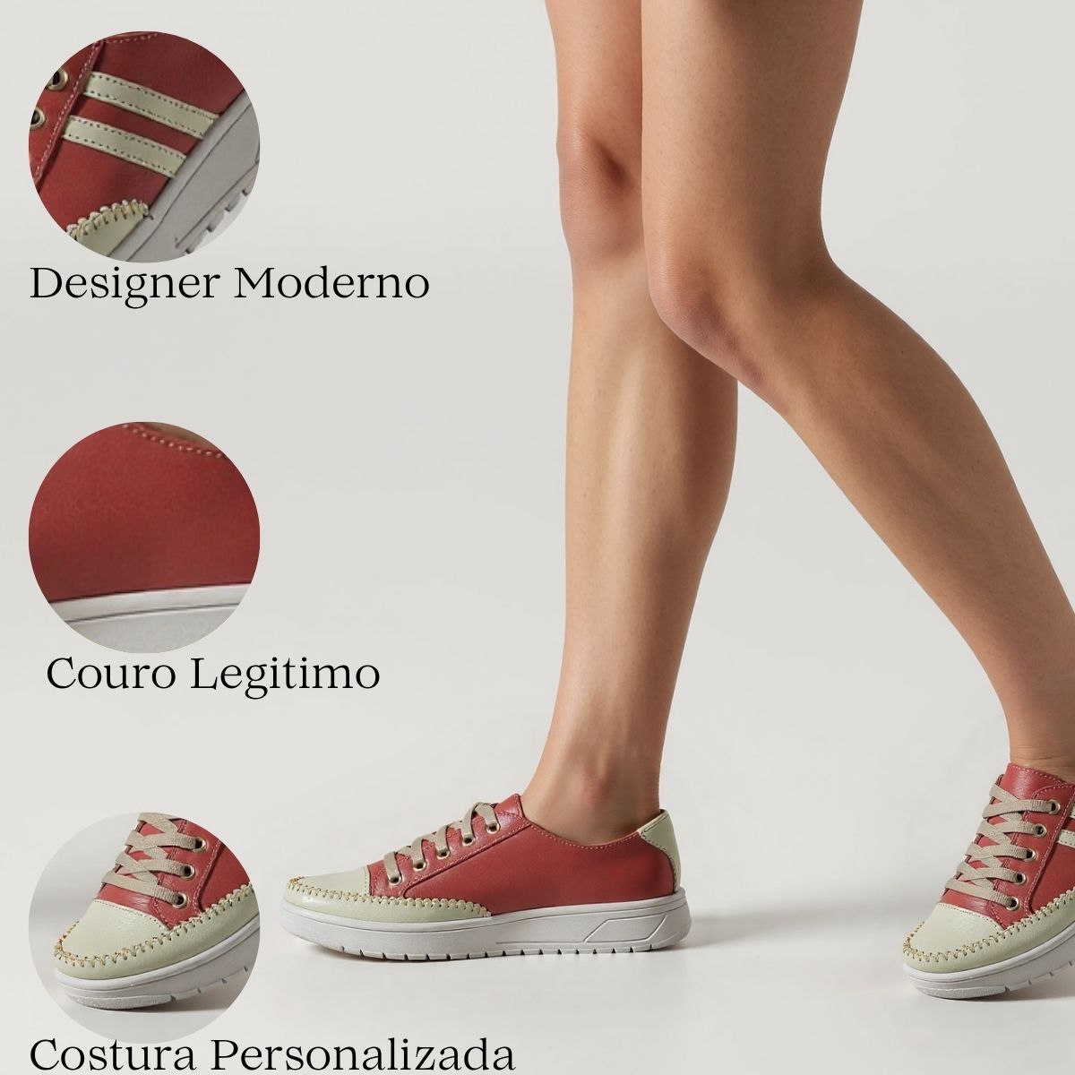 Sapatenis Feminino Bella Dama Em Couro Legitimo 111