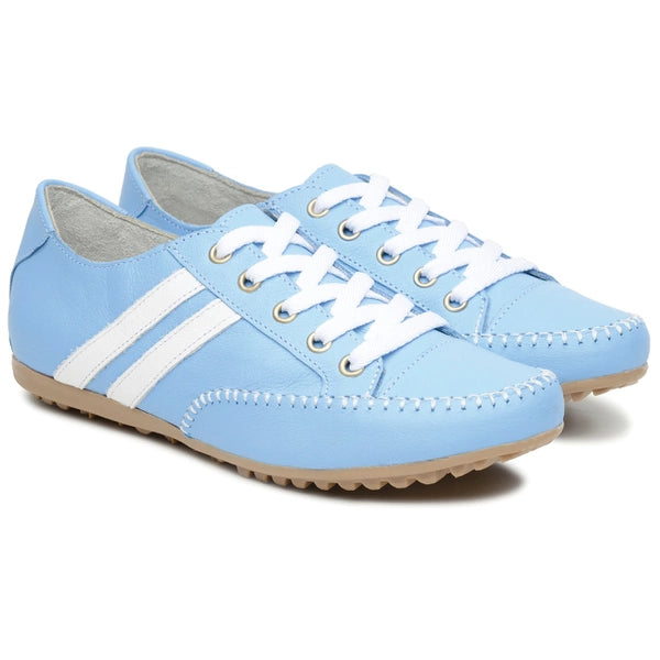Mocatênis Julieta Azul Claro com Branco
