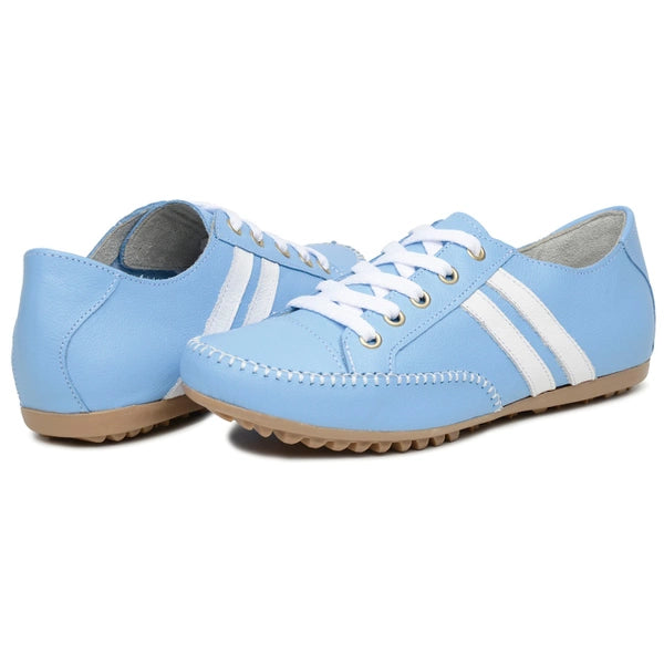 Mocatênis Julieta Azul Claro com Branco
