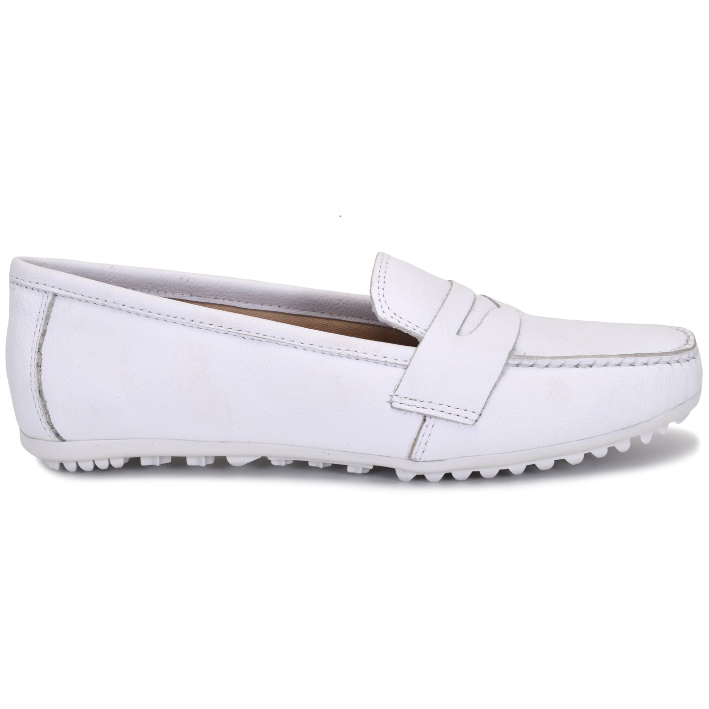 Mocassim Comfort Branco Sola Branca