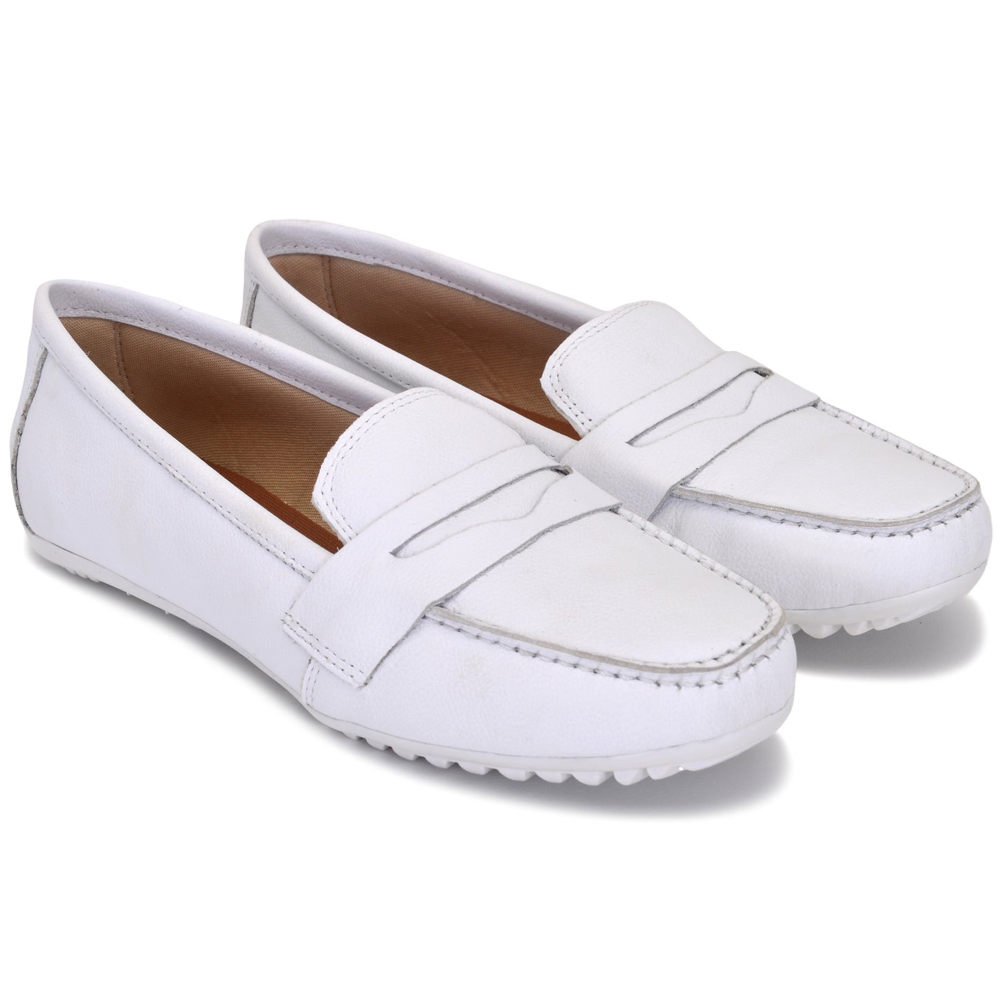 Mocassim Comfort Branco Sola Branca