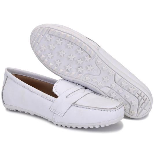 Mocassim Comfort Branco Sola Branca