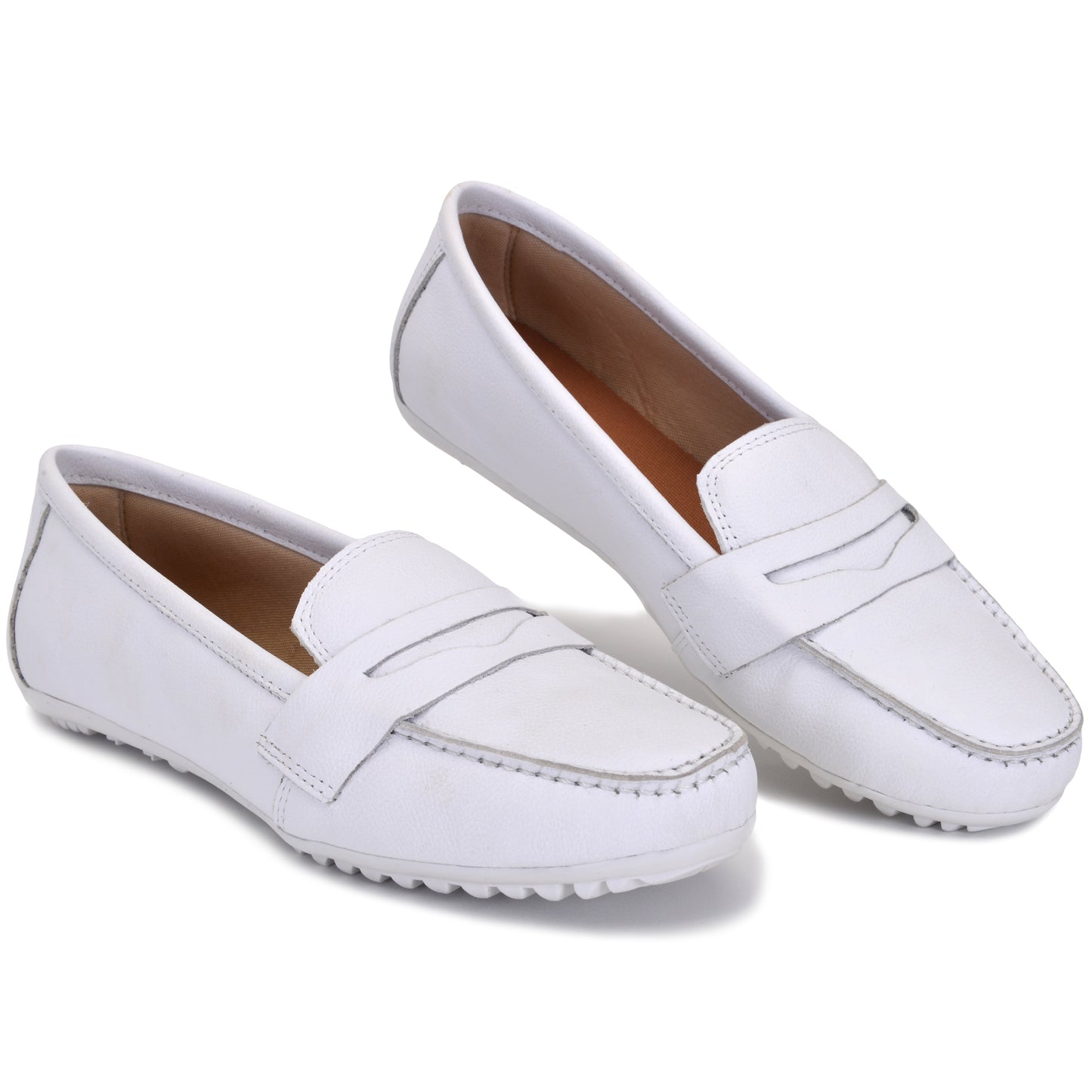 Mocassim Comfort Branco Sola Branca