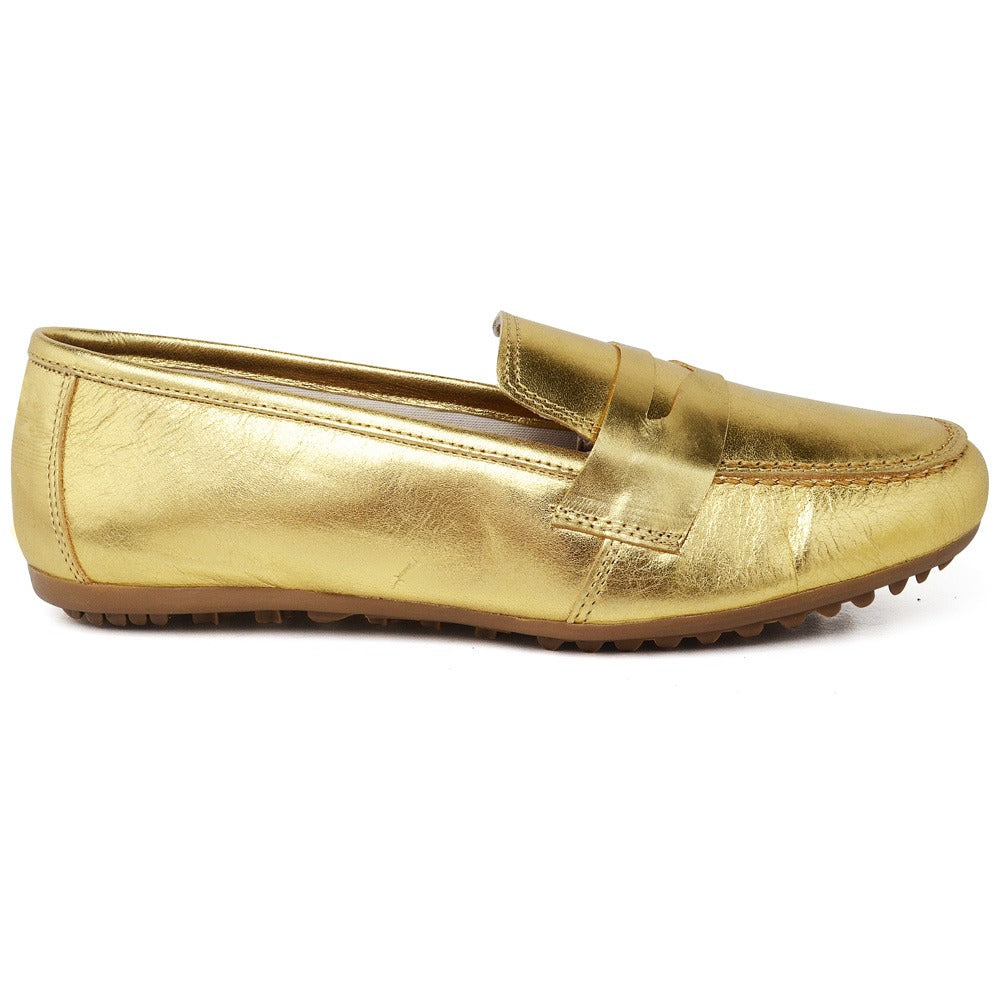 Mocassim Comfort Dourado