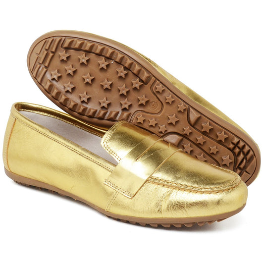 Mocassim Comfort Dourado